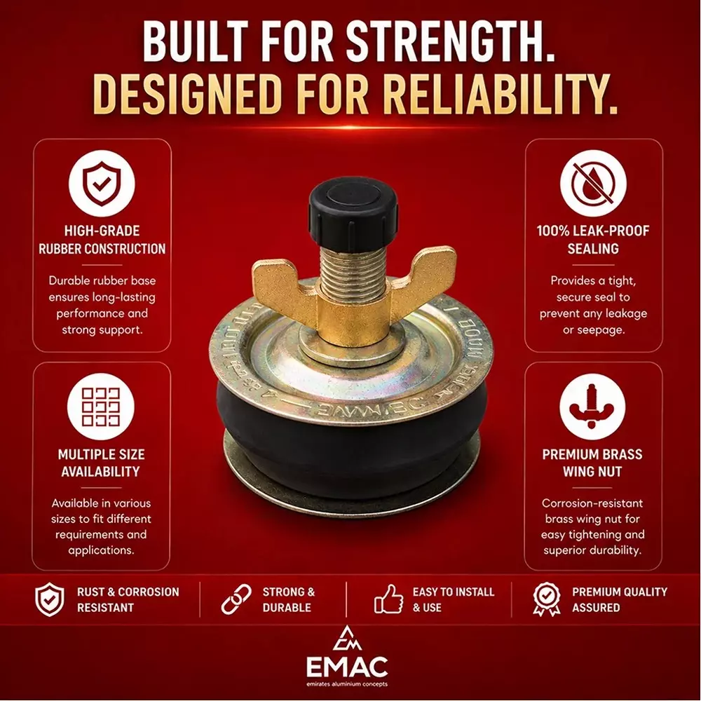 emac-drainage-test-plug-black-golden-rubber-brass-6-inch-1524-cm-size-for-pipe-leak-testing