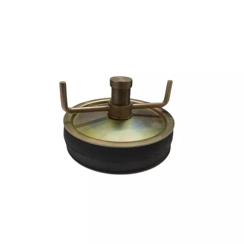 EMAC Drainage Test Plug Black & Golden Rubber & Brass 8 Inch (20.32 cm) Size for Pipe Leak Testing