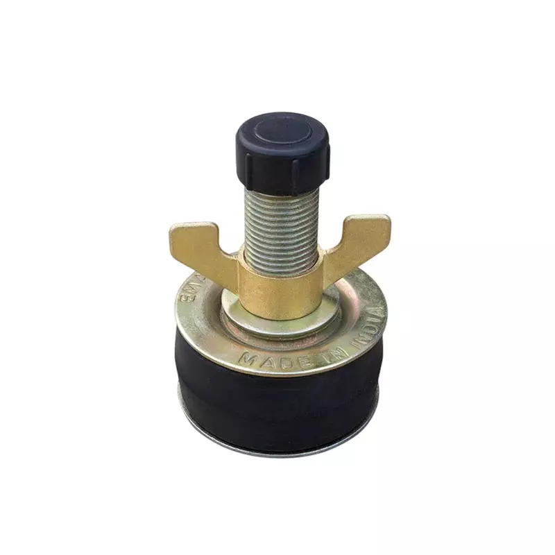 EMAC Drainage Test Plug Black & Golden Rubber & Brass 2.5 Inch (6.35 cm) Size for Pipe Leak Testing