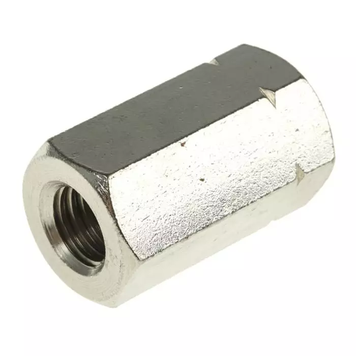 RS PRO 30mm Plain Stainless Steel Coupling Nut M10 A2 304, 825281 (Bag of 4 Pcs)