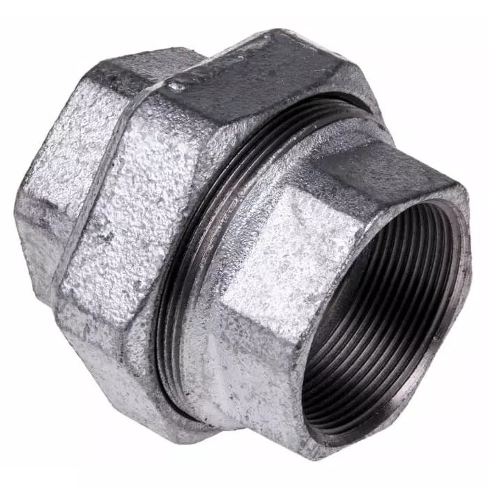Georg Seat Union Fischer Galvanised malleable Iron Fitting Taper Female BSPP 2in to 2in, 770340209