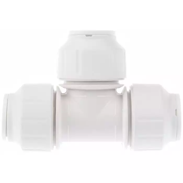 John Guest Plastic Pipe Fitting 90° Push Fit Tee 15 mm, PEM0215W (Pack of 5)