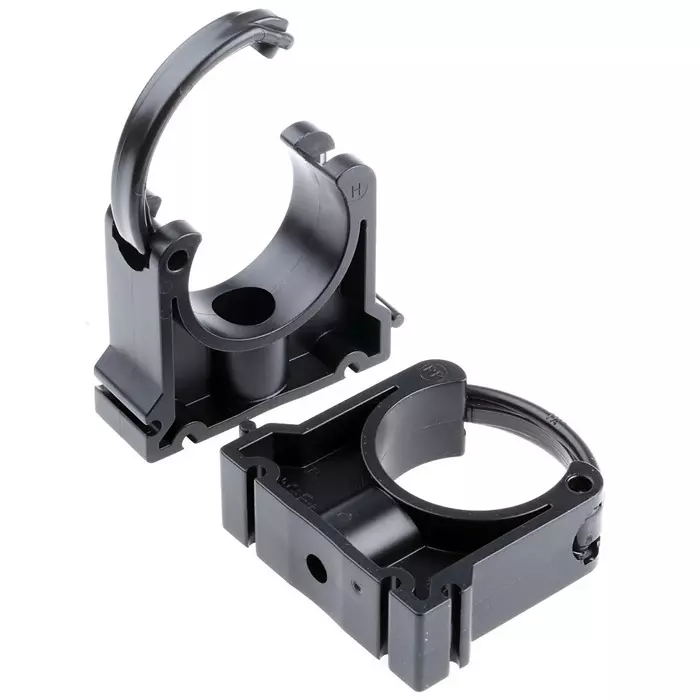 Georg Saddle Clamp Fischer PP Black 22 mmx 7 mm, 167061089 (Pack of 10)