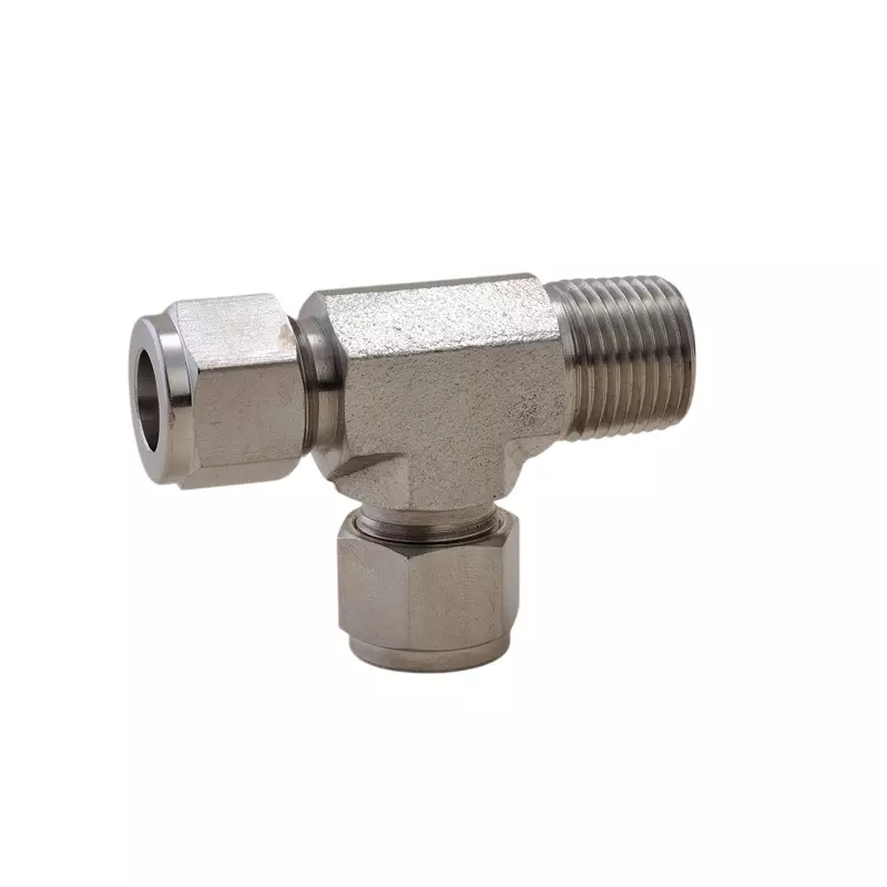 Chiffon Run Tee Stainless Steel 1/8 NPTx1/8 inch, CI/001/SS/46