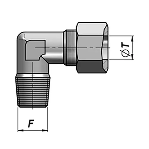 Chiffon Swivel Elbow Carbon Steel 1 BSPx0.98 inch, CI/001/CS/287