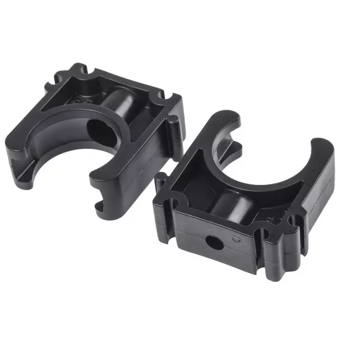 Georg Saddle Clamp Fischer PP Black 16 mmx 6 mm, 167061087 (Pack of 10)