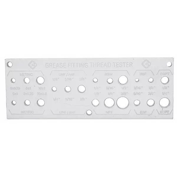 Westward Grease Fitting Thread Tester, 13X066