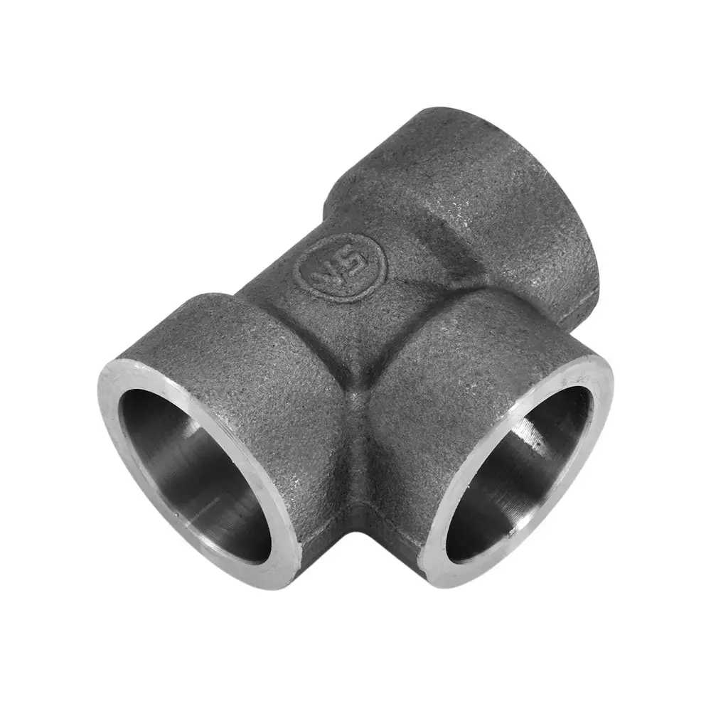 VS Steel Tee Forged S.W. 3000 LBS Black 80 mm (3 inch)