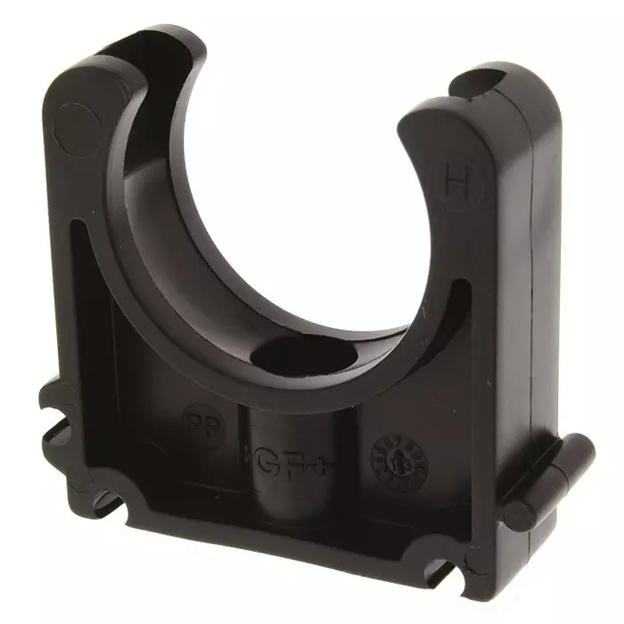 Georg Saddle Clamp Fischer PP Black 16 mmx 6 mm, 167061088 (Pack of 10)