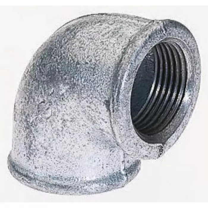 Georg Elbow Fischer Galvanised malleable Iron Fitting 90° Female BSPP 1in to 1in, 770090206 (Pack of 5)