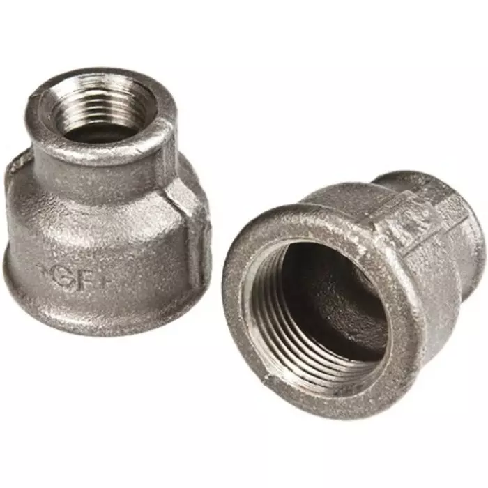 Georg Reducer Socket Fischer Galvanised malleable Iron Fitting Female BSPP 1-1/2in to 1in, FIGURE246_770240232 (Pack of 2)