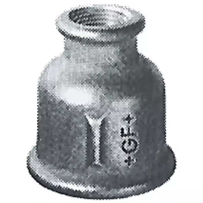 Georg Reducer Socket Fischer Galvanised malleable Iron Fitting Female BSPP 1-1/2in to 1in, FIGURE246_770240232 (Pack of 2)