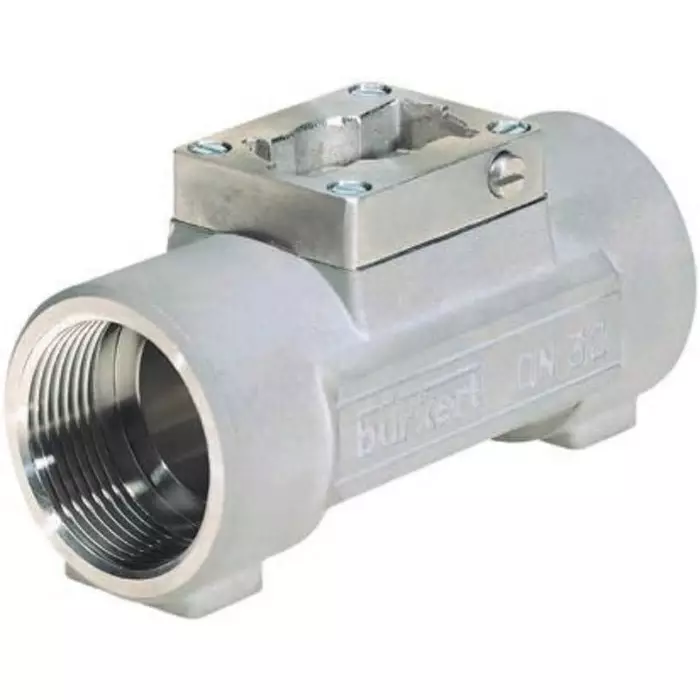 Burkert Plastic Pipe Fitting Straight Flow Adapter Female G 1inxFemale G 1in, 424006