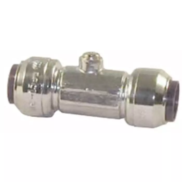 Pegler Yorkshire Brass Pipe Fitting Straight Push Fit Service Valve Female to Female 15 mm, 65950