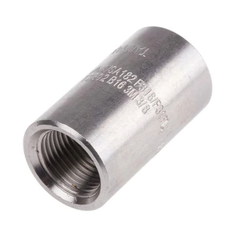 RS PRO Stainless Steel Pipe Fitting Straight Circular Coupler 3/8 inch Female Model No 8266996