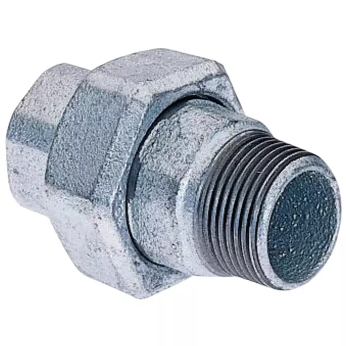 Georg Seat Union Fischer Galvanised malleable Iron Fitting Taper male BSPT 1in to Female BSPP 1in, 770341206 (Pack of 2)