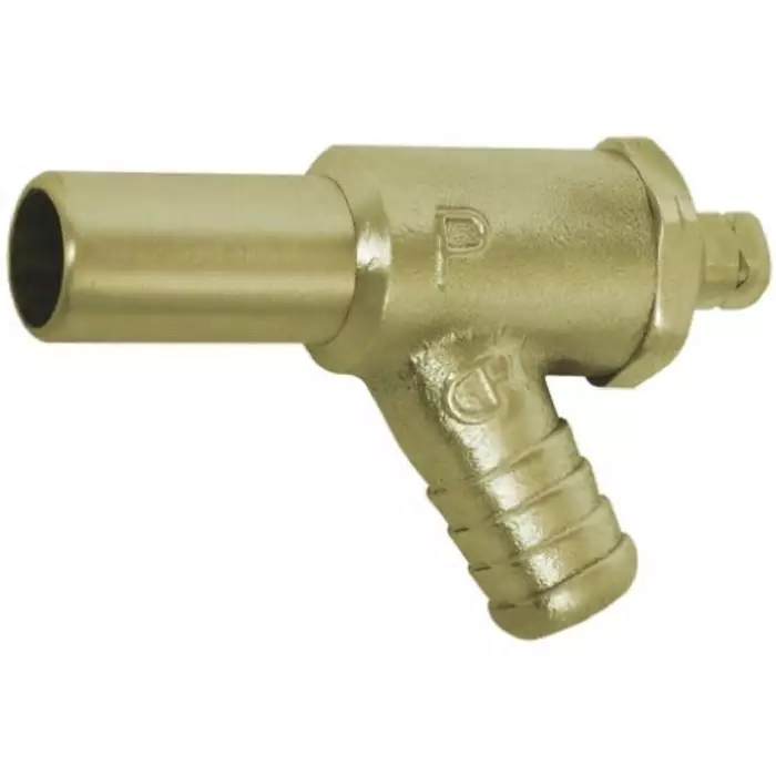 Pegler Yorkshire Brass Pipe Fitting Tee Push Fit Draining Tap 15 mm, 65936