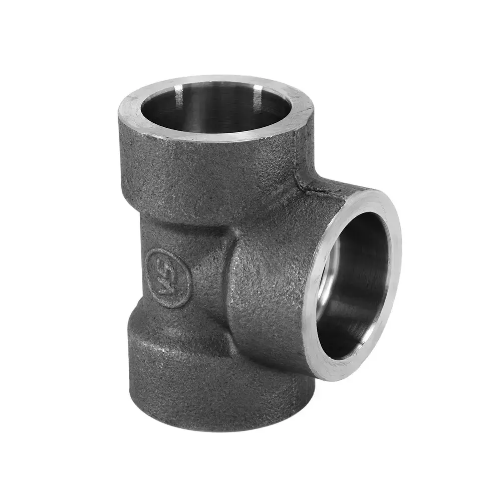 VS Steel Tee Forged S.W. 3000 LBS Black 50 mm (2 inch)