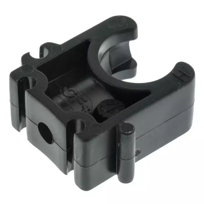 Georg Saddle Clamp Fischer PP Black 16 mmx 6 mm, 167061085 (Pack of 10)