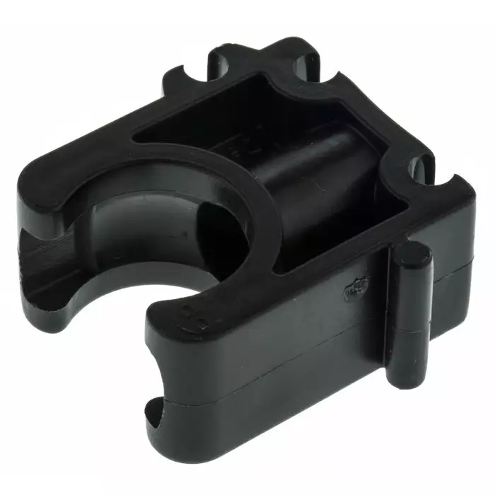 Georg Saddle Clamp Fischer PP Black 16 mmx 6 mm, 167061085 (Pack of 10)