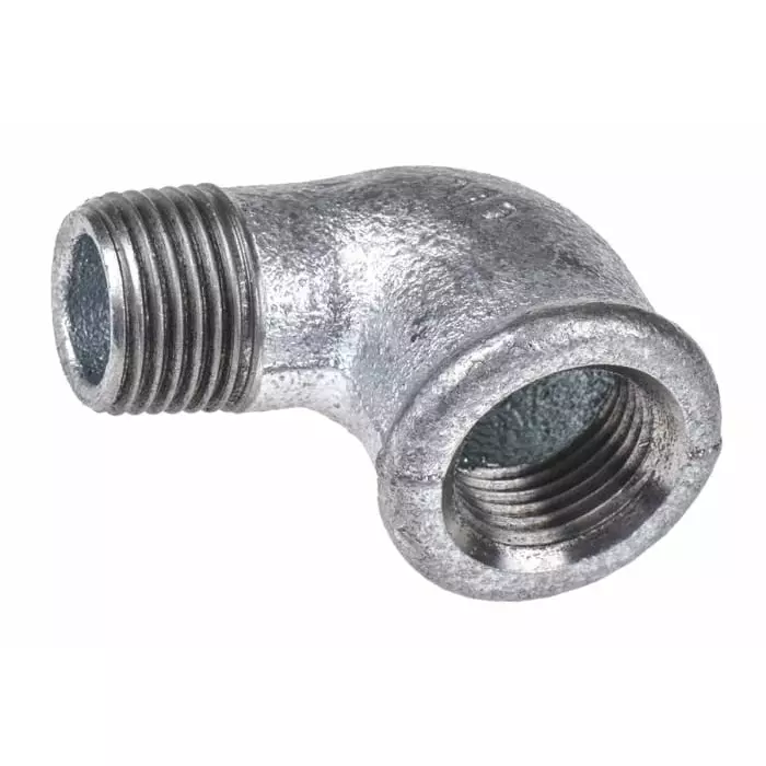Georg Elbow Fischer Galvanised malleable Iron Fitting 90° male BSPT 1/2in to Female BSPP 1/2in, 770092204 (Pack of 10)