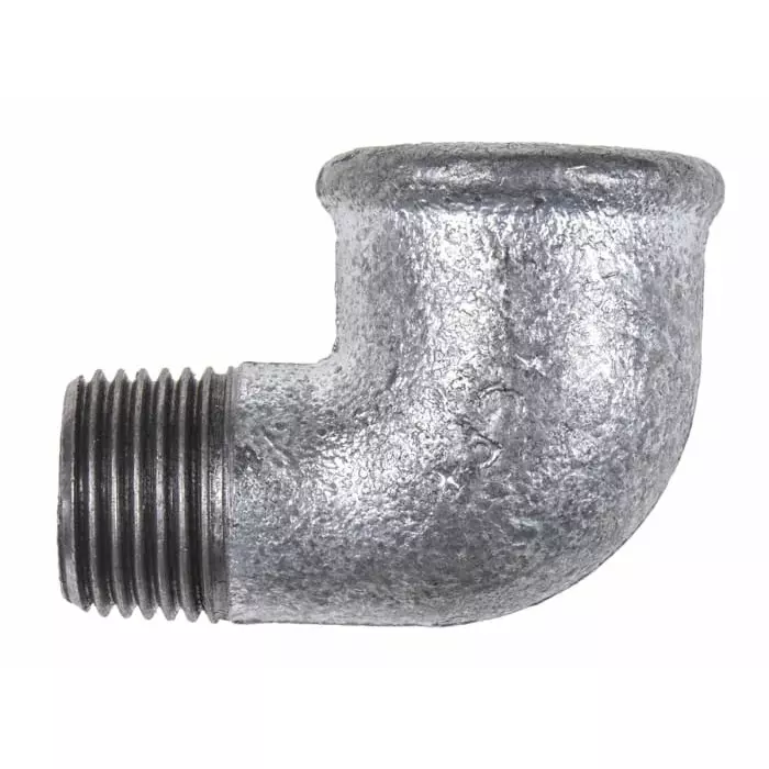 Georg Elbow Fischer Galvanised malleable Iron Fitting 90° male BSPT 1/2in to Female BSPP 1/2in, 770092204 (Pack of 10)