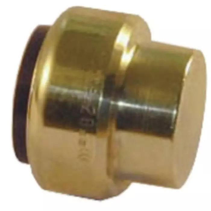 Pegler Yorkshire Brass Pipe Fitting Straight Push Fit End Stop Female 22 mm, 65874