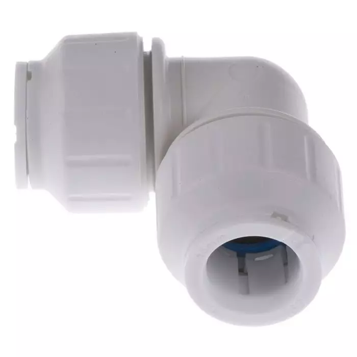 John Guest Plastic Pipe Fitting 90° Push Fit Elbow 15 mm, PEM0315W (Pack of 5)