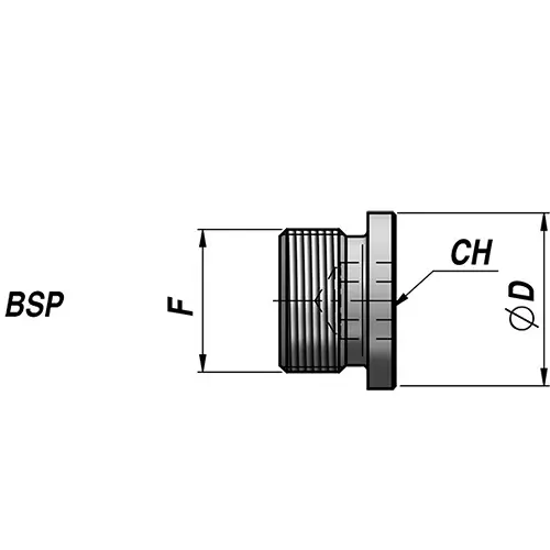 Chiffon Allen Plug Carbon Steel 19.05 mm (3/4 inch), CI/001/CS/429
