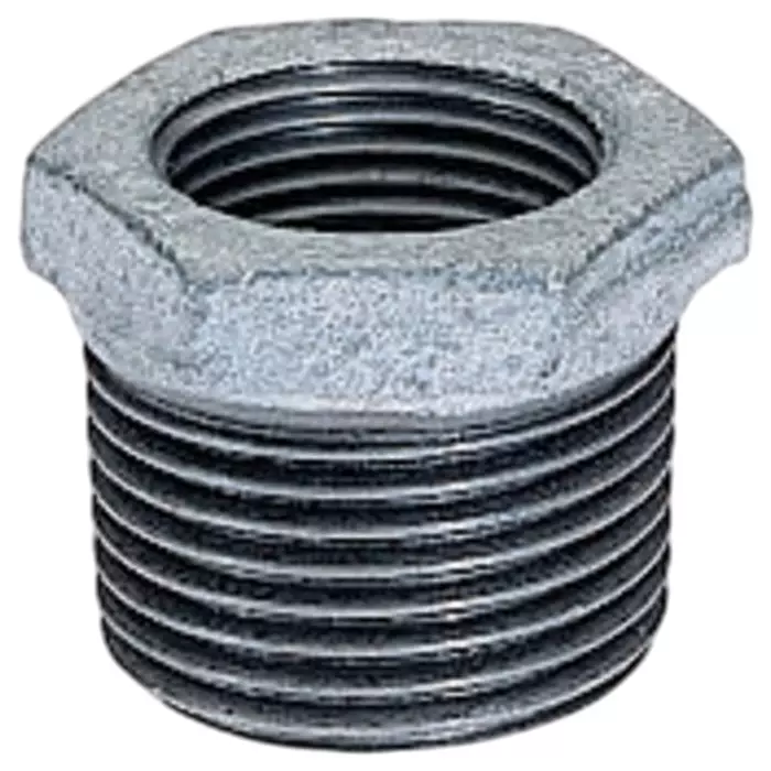 Georg Reducer Bush Fischer Black malleable Iron Fitting Straight male BSPT 3/8in to Female BSPP 1/4in, 770241117 (Pack of 10)