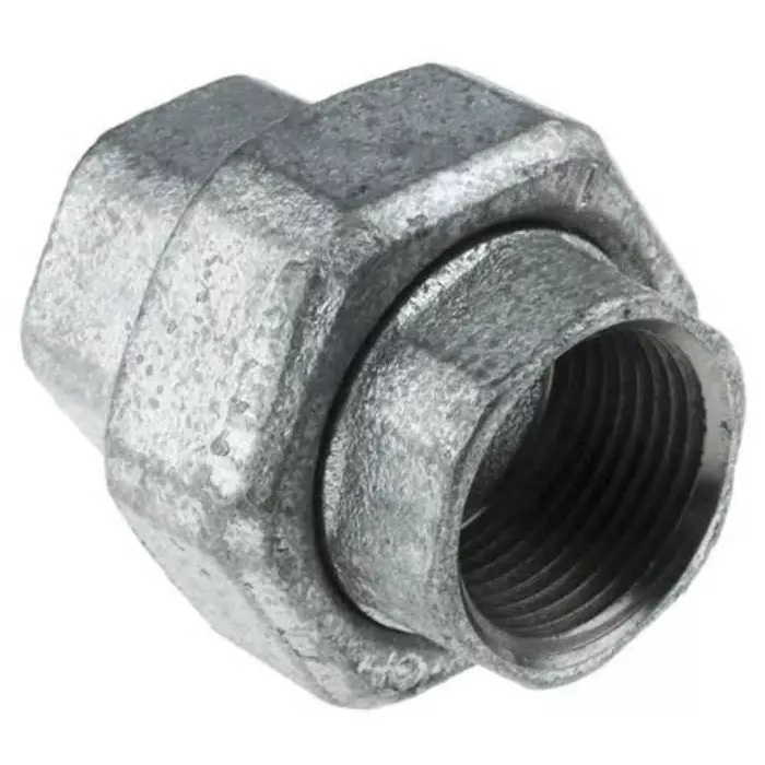 Georg Seat Union Fischer Galvanised malleable Iron Fitting Taper Female BSPP 1/4in to 1/4in, 770340202 (Pack of 2)