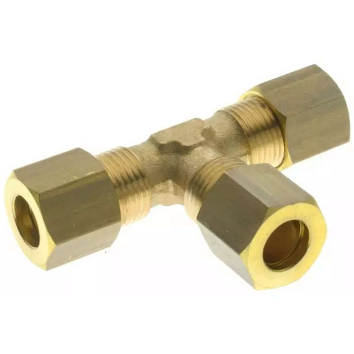 RS Pro Brass Push Fit Fitting Tee Tee (Pack of 10)