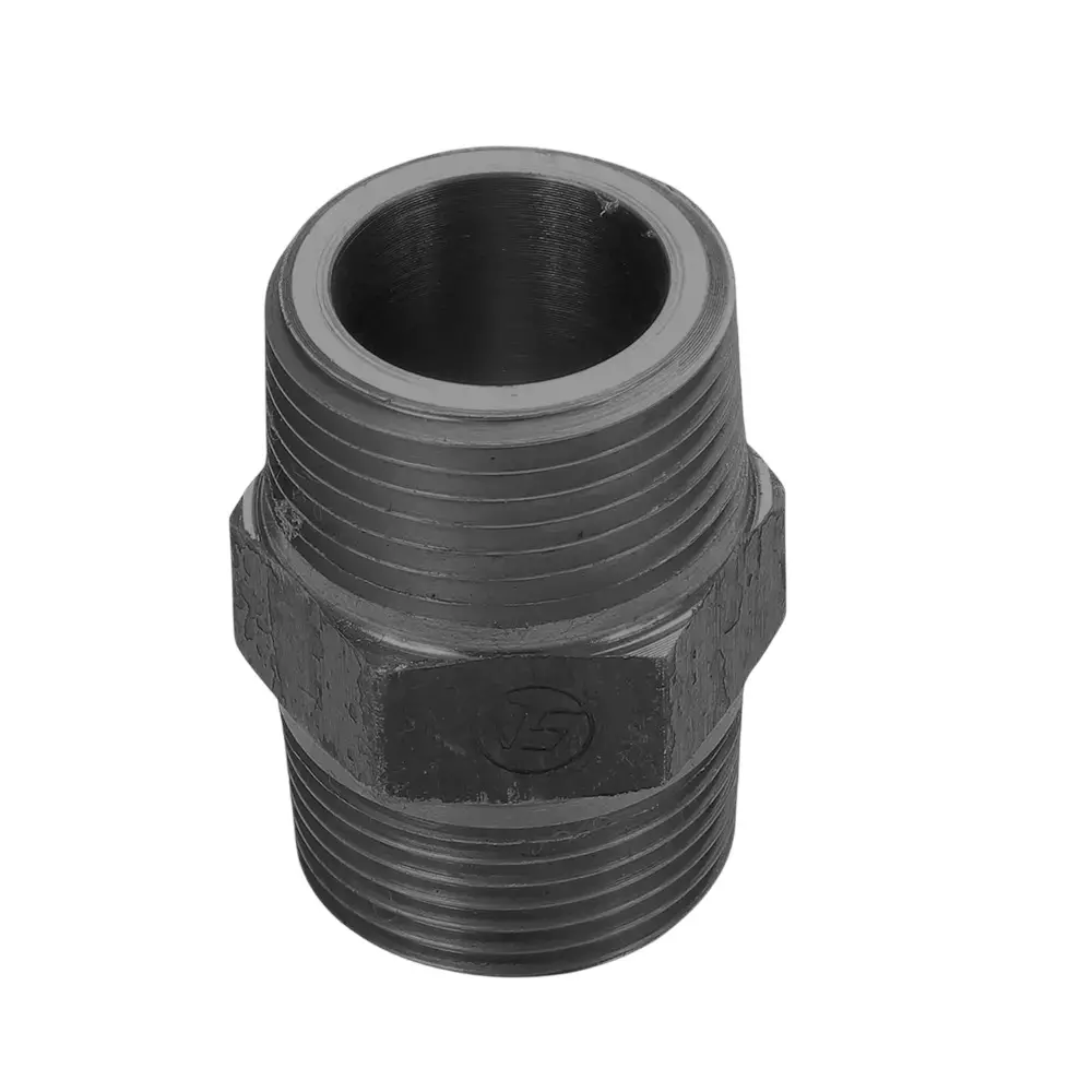 VS Steel Hex Nipple Black 100 mm (4 inch)