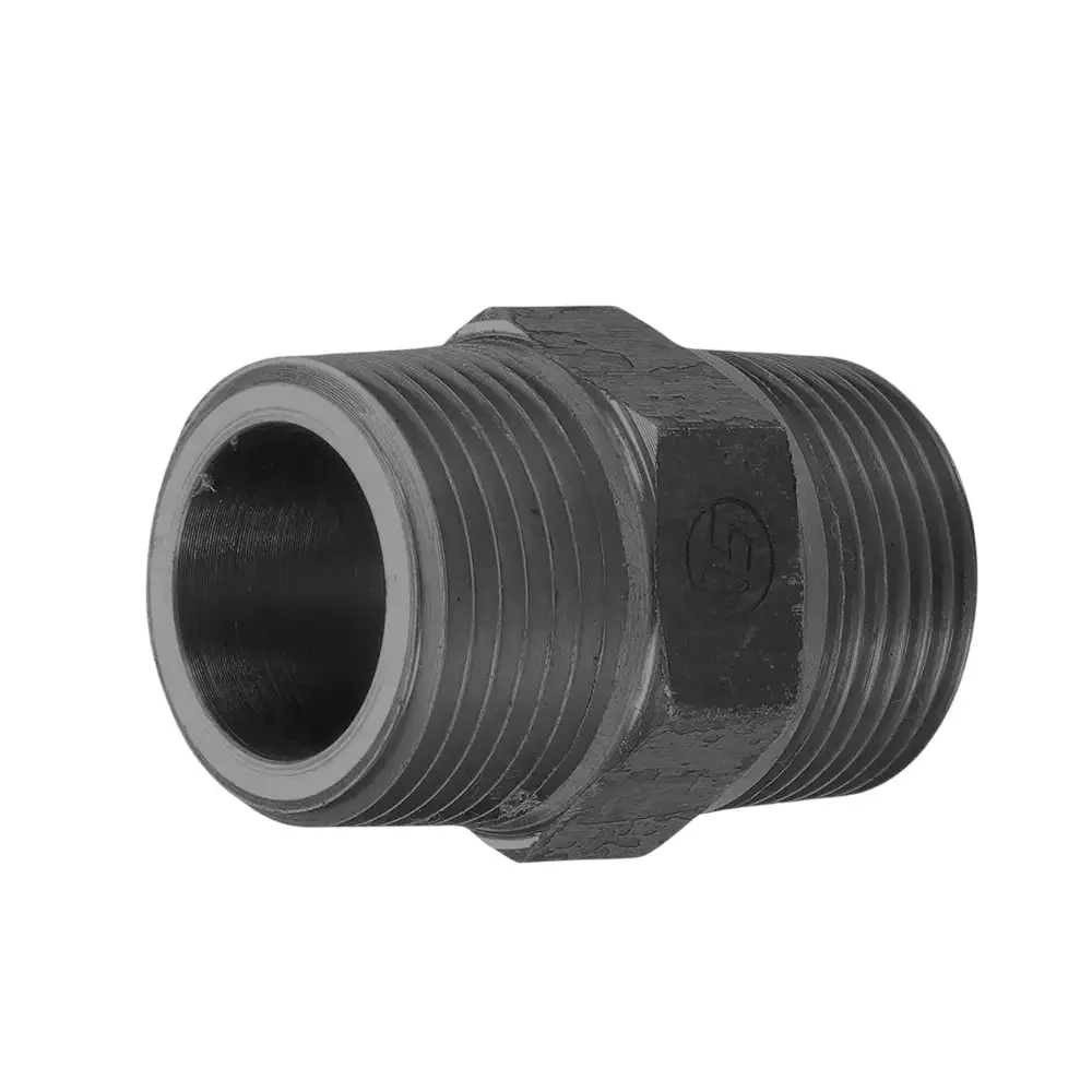 VS Steel Hex Nipple Black 100 mm (4 inch)