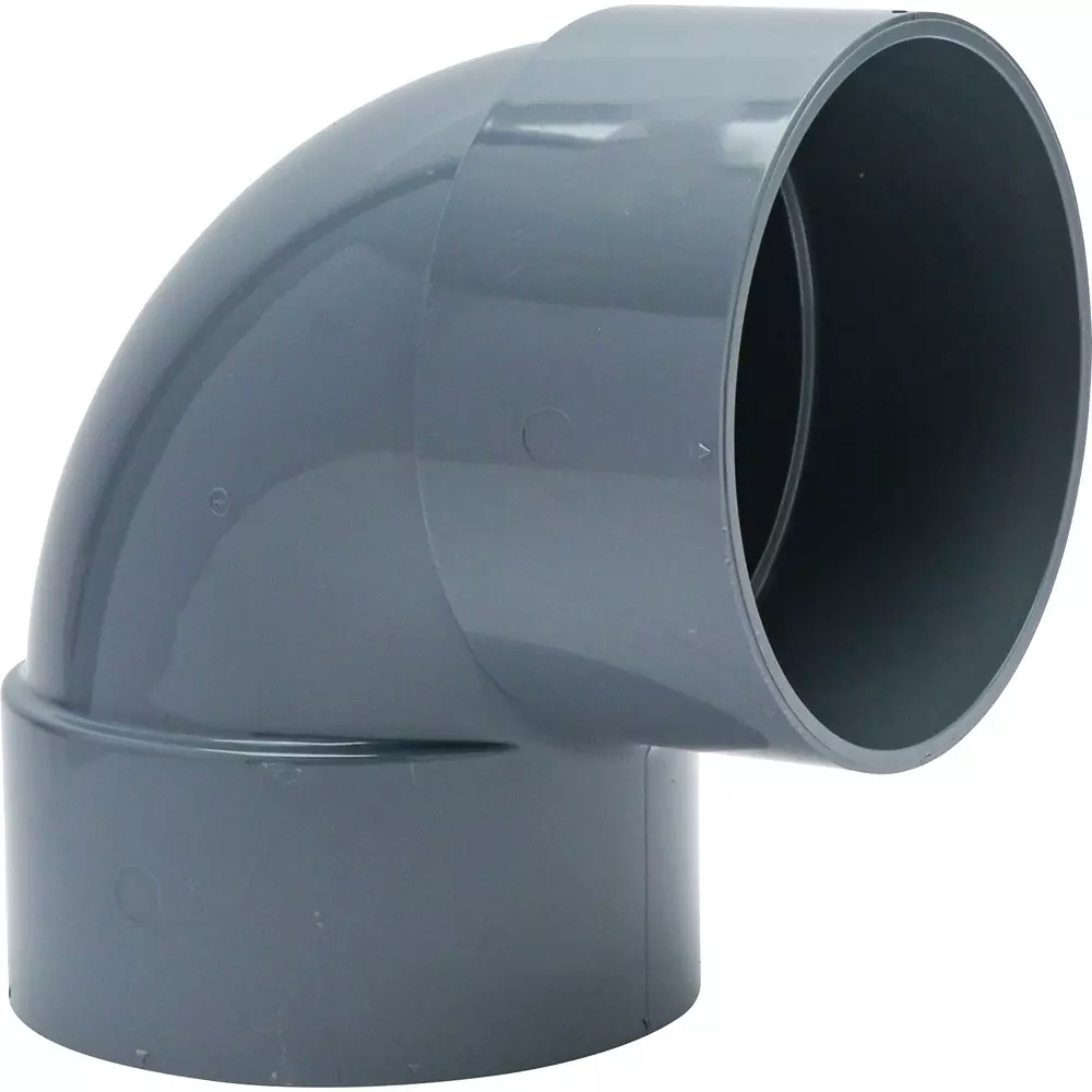 MonotaRO VU90 ° Elbow Rigid Polyvinyl Chloride Elbow 125 mm Inner Diameter, 39446883