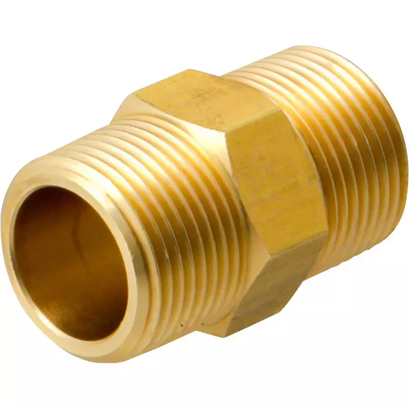 MonotaRO Hex Nipple Made of Brass Nipple PT3/4 Nominal Diameter, 38415354