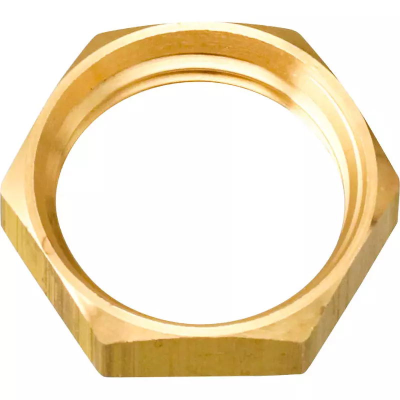 MonotaRO Lock Nut Brass Lock nut PF1/2 Nominal Diameter, 46629933