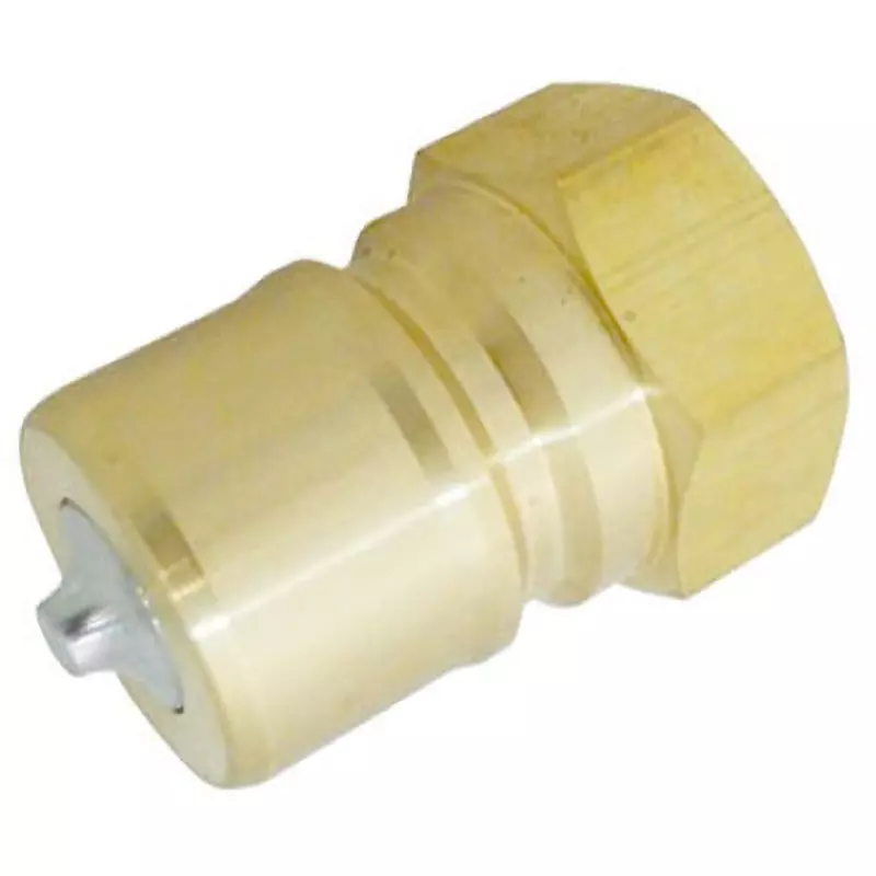 MonotaRO Brass Valve Type Medium Pressure Plug Coupler 3 Mpa Max. Operating Pressure, KS-6P-BSBM