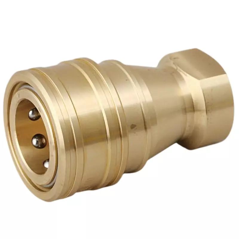 MonotaRO Brass Valve Type Medium Pressure Socket Coupler 3 Mpa Max. Operating Pressure, KS-4S-BSBM