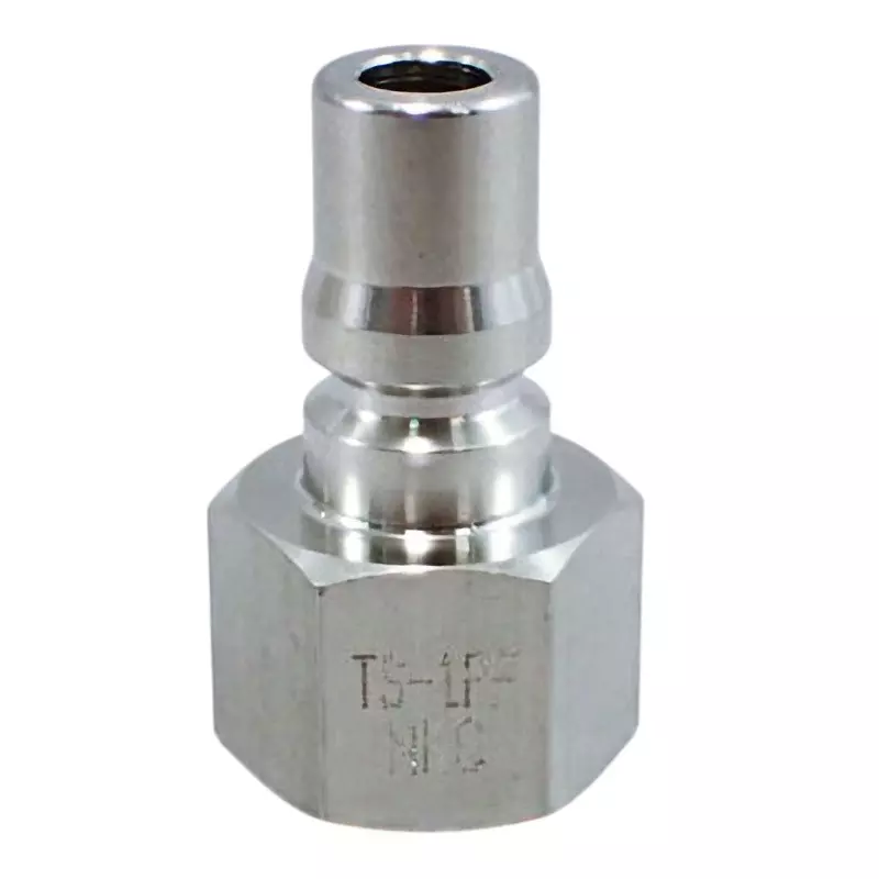 MonotaRO Valveless Medium Pressure Plug Coupler, Stainless Steel (for Male Screw Mounting) 7.5 Mpa, TS-1PF-SUS