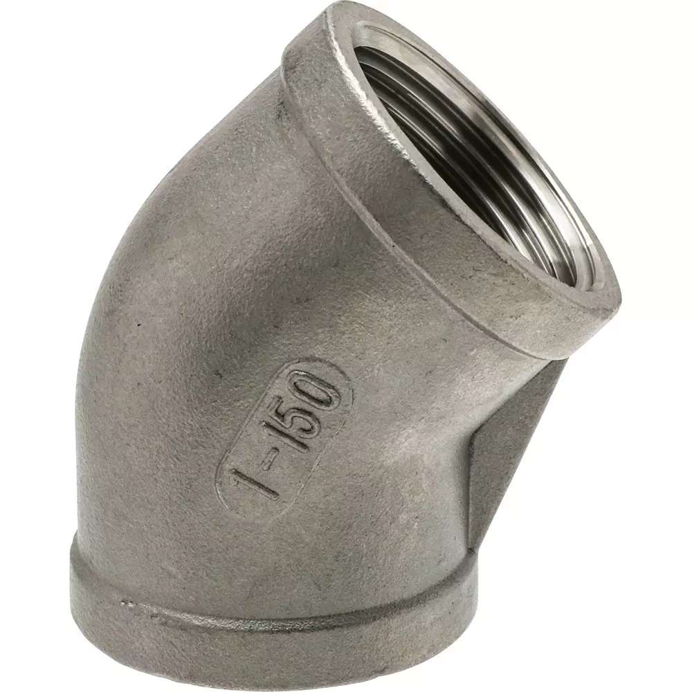 MonotaRO Screwed 45° Elbow Made of Stainless Steel 25 Nominal Diameter (A), 19564494