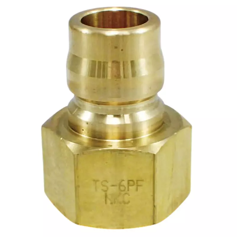 MonotaRO Valveless Medium Pressure Plug Coupler, Brass (for Male Screw Mounting) 3 Mpa, TS-6PF-BSBM