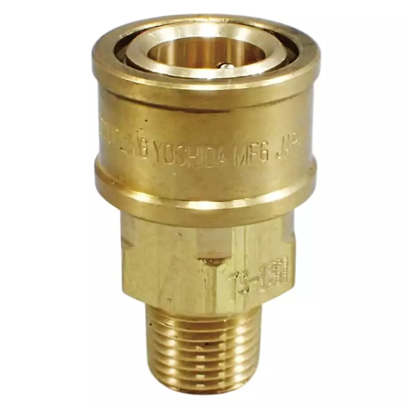 MonotaRO Valveless Socket Coupler for Medium Pressure, Brass (for Female Thread Mounting) 5 Mpa, TS-1SM-BSBM