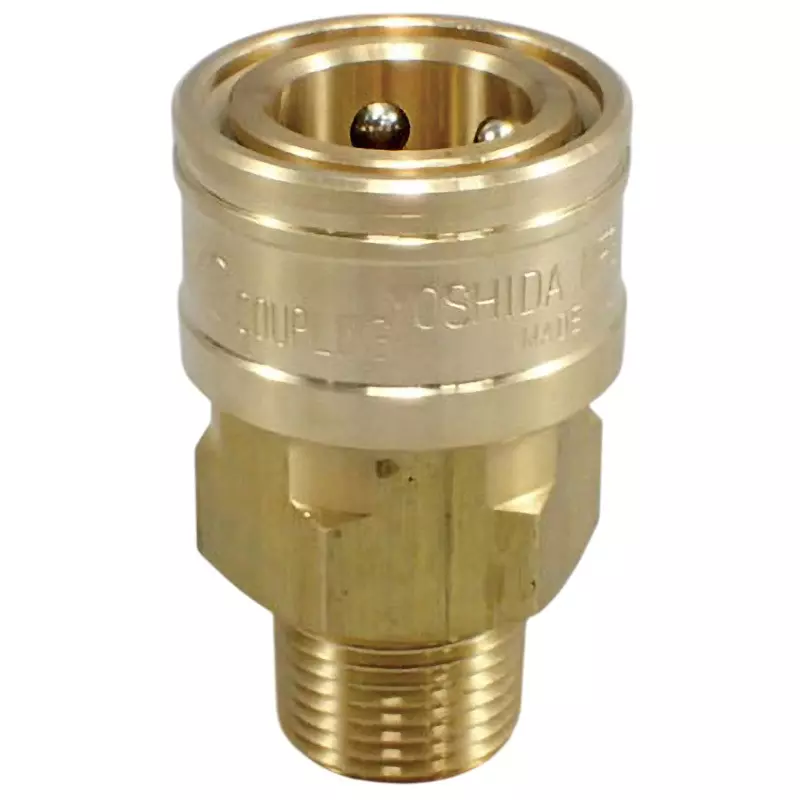 MonotaRO Valveless Socket Coupler for Medium Pressure, Brass (for Female Thread Mounting) 5 Mpa, TS-3SM-BSBM