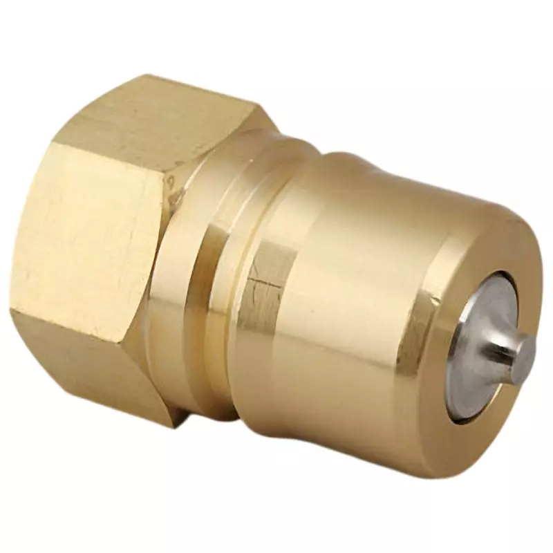 MonotaRO Brass Valve Type Medium Pressure Plug Coupler 3 Mpa Max. Operating Pressure, KS-8P-BSBM