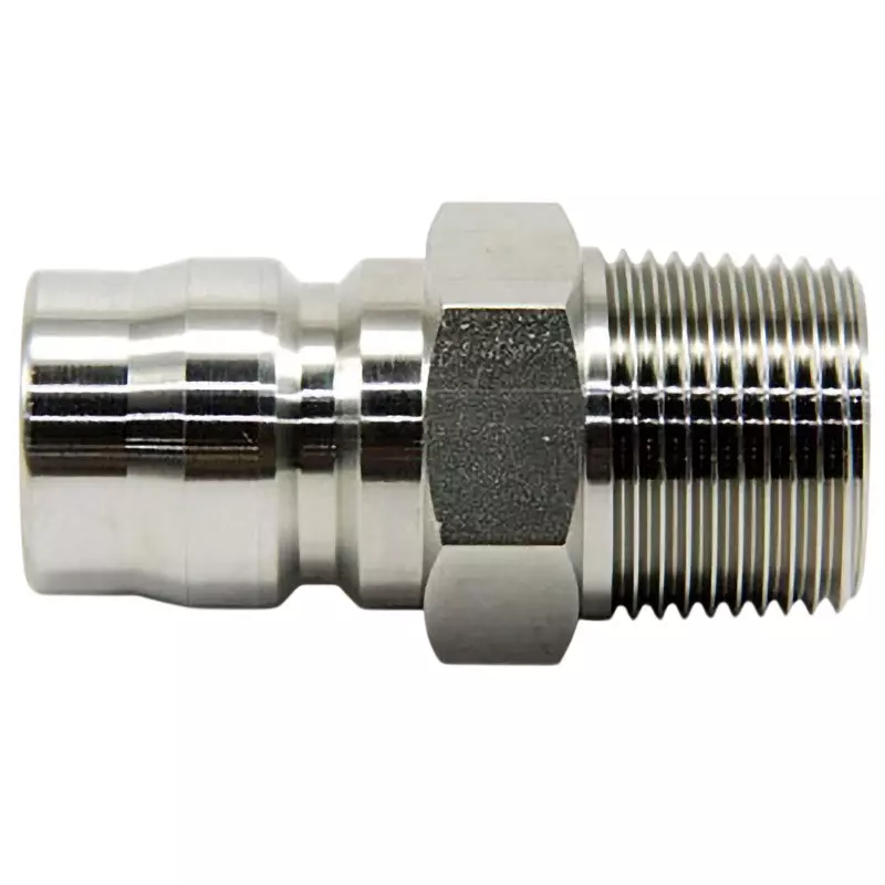 MonotaRO Valveless Medium Pressure Plug Coupler, Stainless Steel (for Internal Threaded) 4.5 Mpa, TS-6PM-SUS