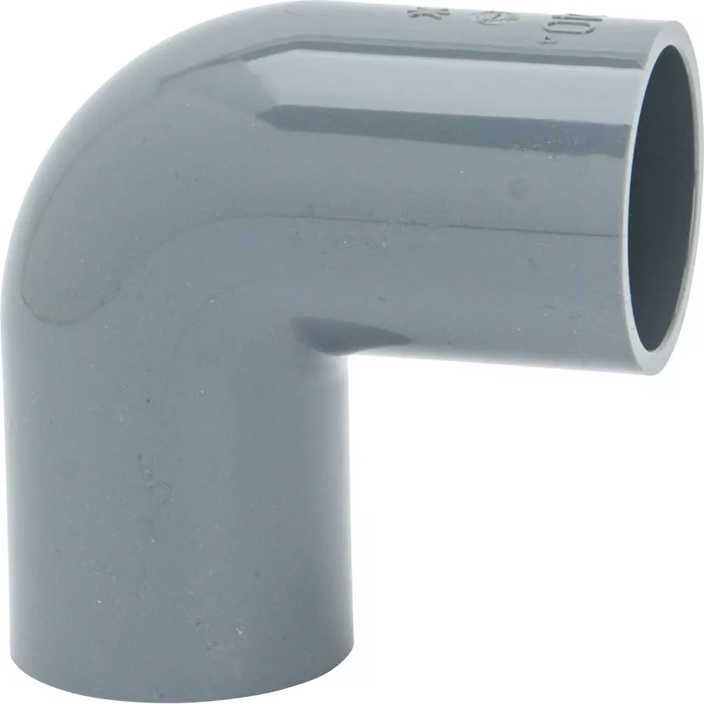 MonotaRO TS Fitting, Elbow Rigid Polyvinyl Chloride Elbow 40 mm Inner Diameter, 39446558