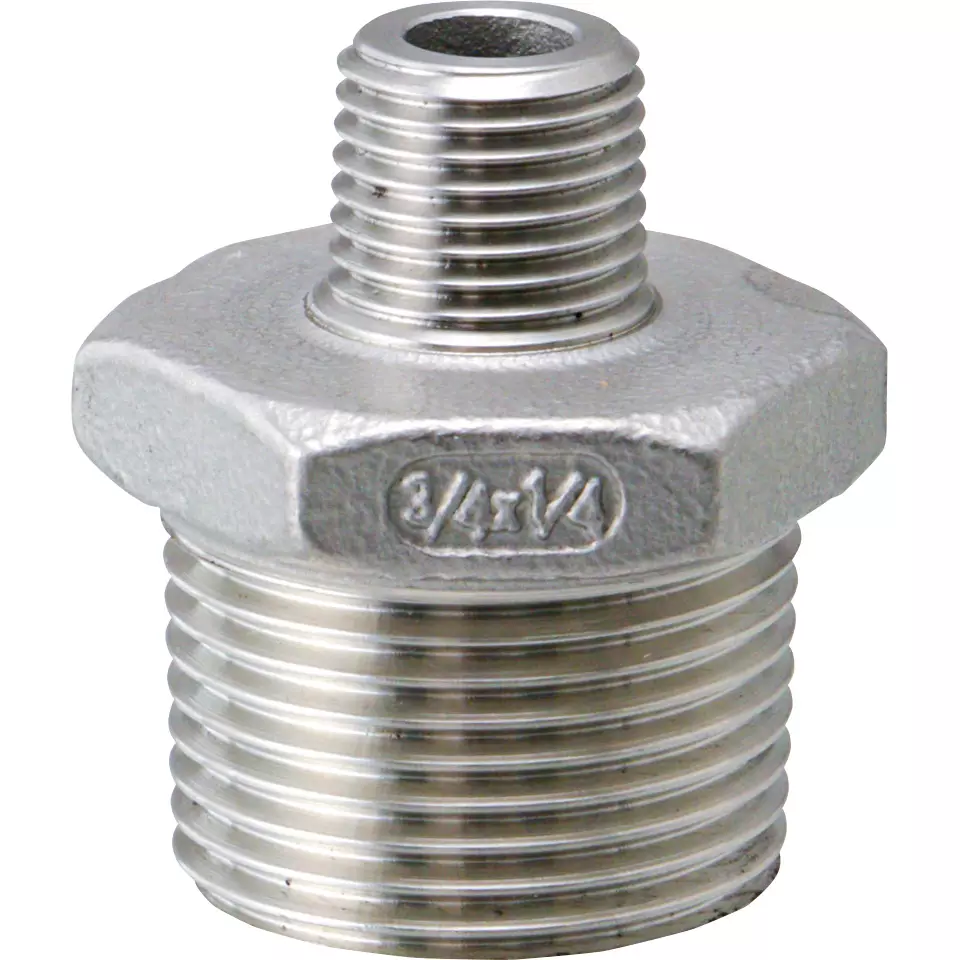 MonotaRO Reducing Hexagon Nipple Threaded Fitting Stainless Steel, 19564345