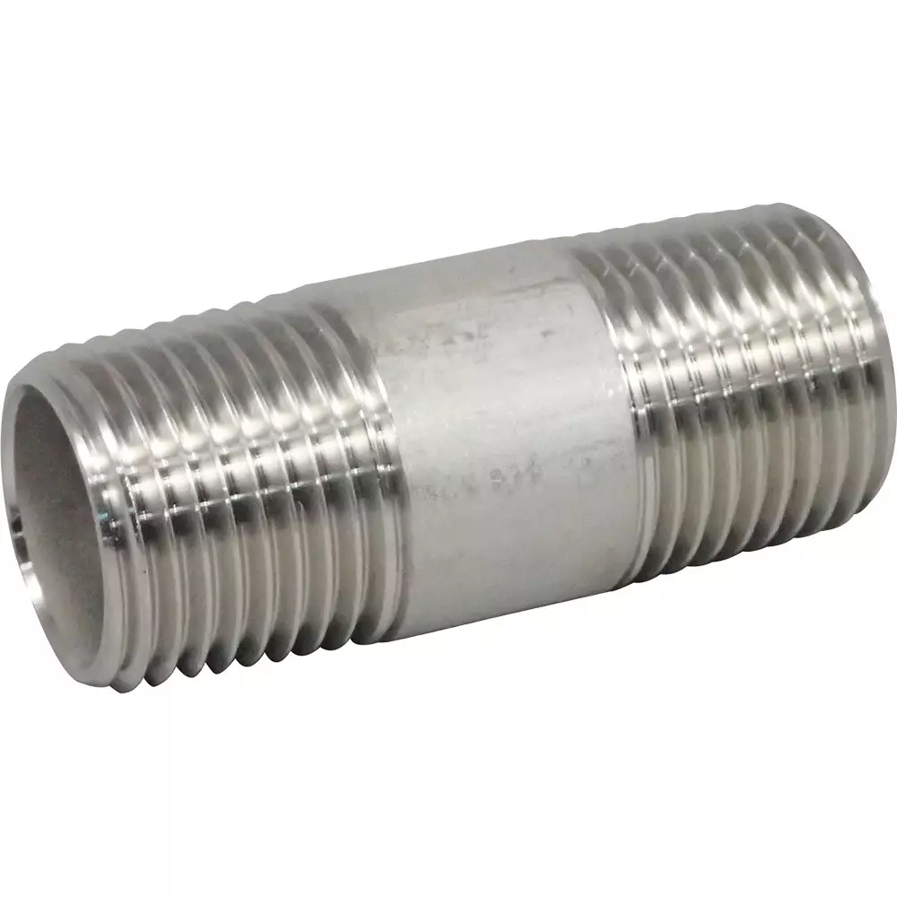 MonotaRO Long Nipple Stainless Steel 1 Mpa 2.5 mm Thickness 50 mm Length, 15A：(1/2)x50L