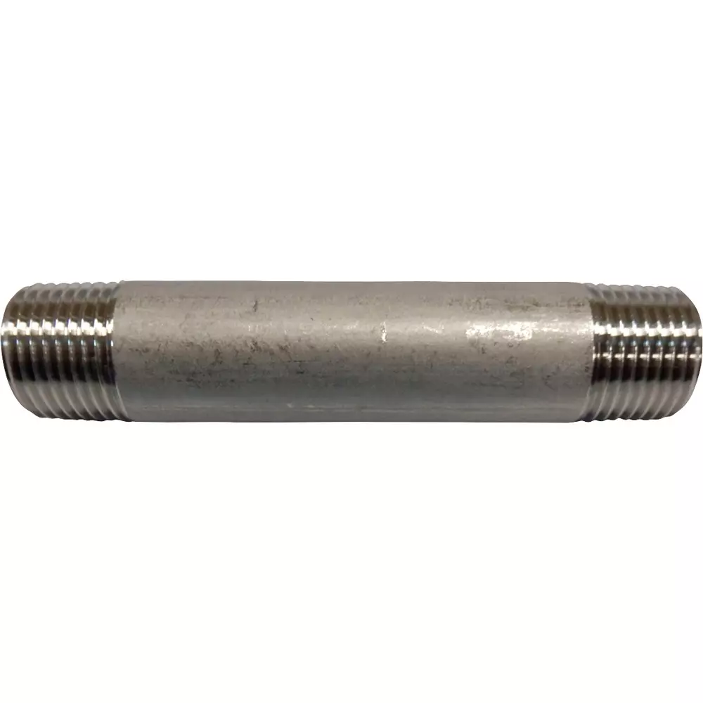 MonotaRO Long Nipple Stainless Steel 1 Mpa 2.5 mm Thickness 100 mm Length, 15A：(1/2)x100L